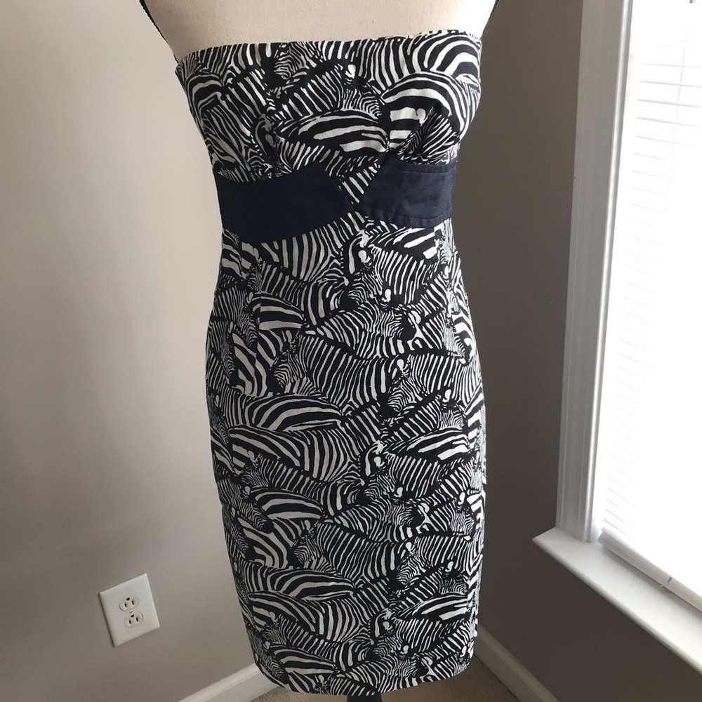 Trina Turk size 4 zebra print dress - Picture 4 of 4